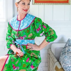 Printfresh x Pencil + Paper Co. Antelope’s Forest Day-to-Nightgown - Emerald XS